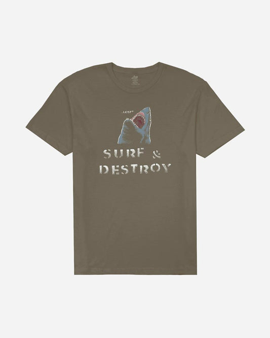 Surf & Destroy Vintage Dye Tee Dark Military Green