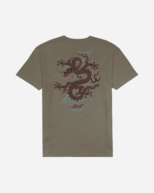 Sea Dragon Vintage Dye Tee Dark Military Green