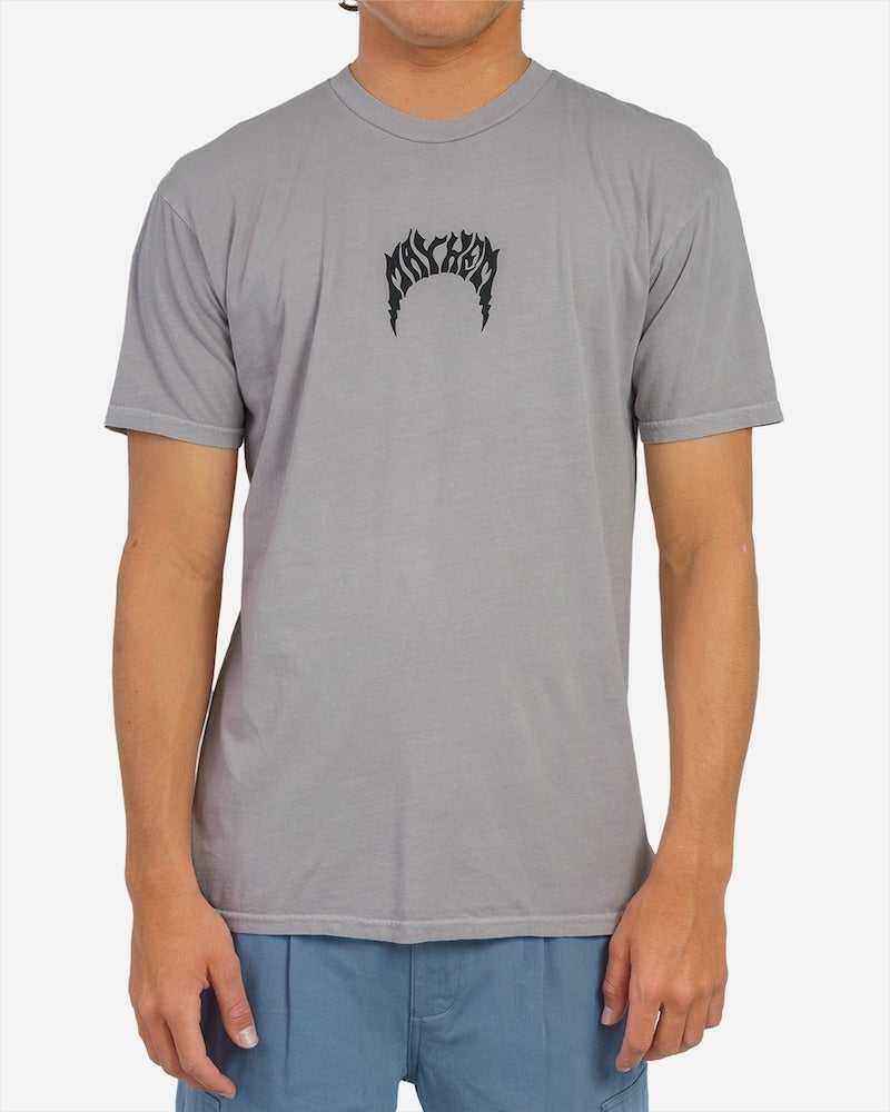 Mayhem Bolts Vintage Dye Tee Drizzle Grey