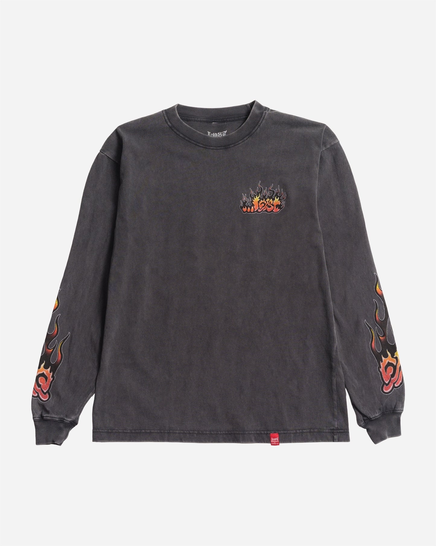 Flame Lam Long Sleeve Tee Vintage Black