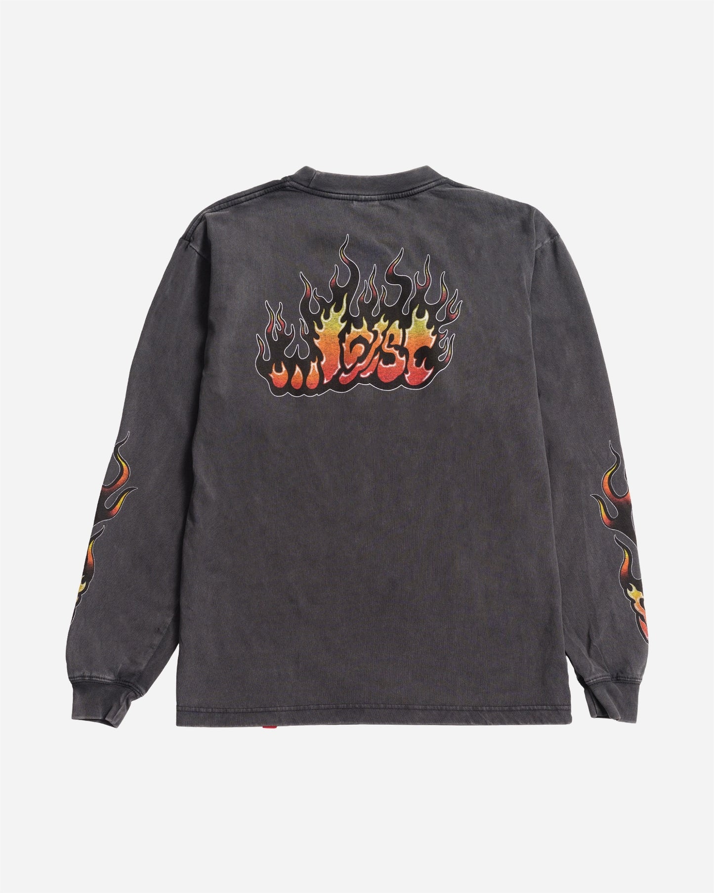 Flame Lam Long Sleeve Tee Vintage Black