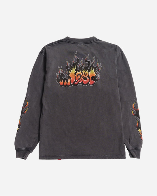 Flame Lam Long Sleeve Tee Vintage Black