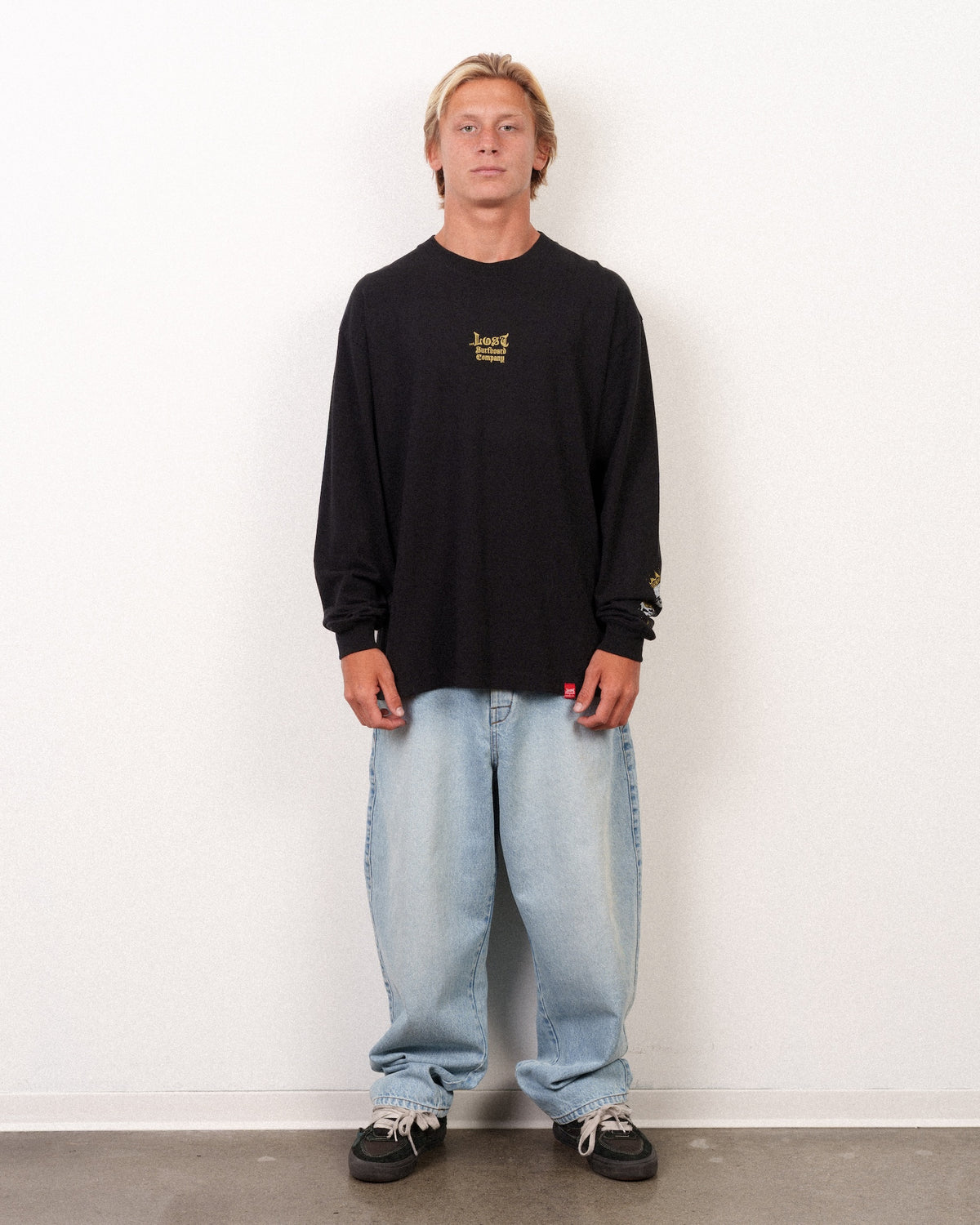 Mayhem Flannel Long Sleeve Tee Black