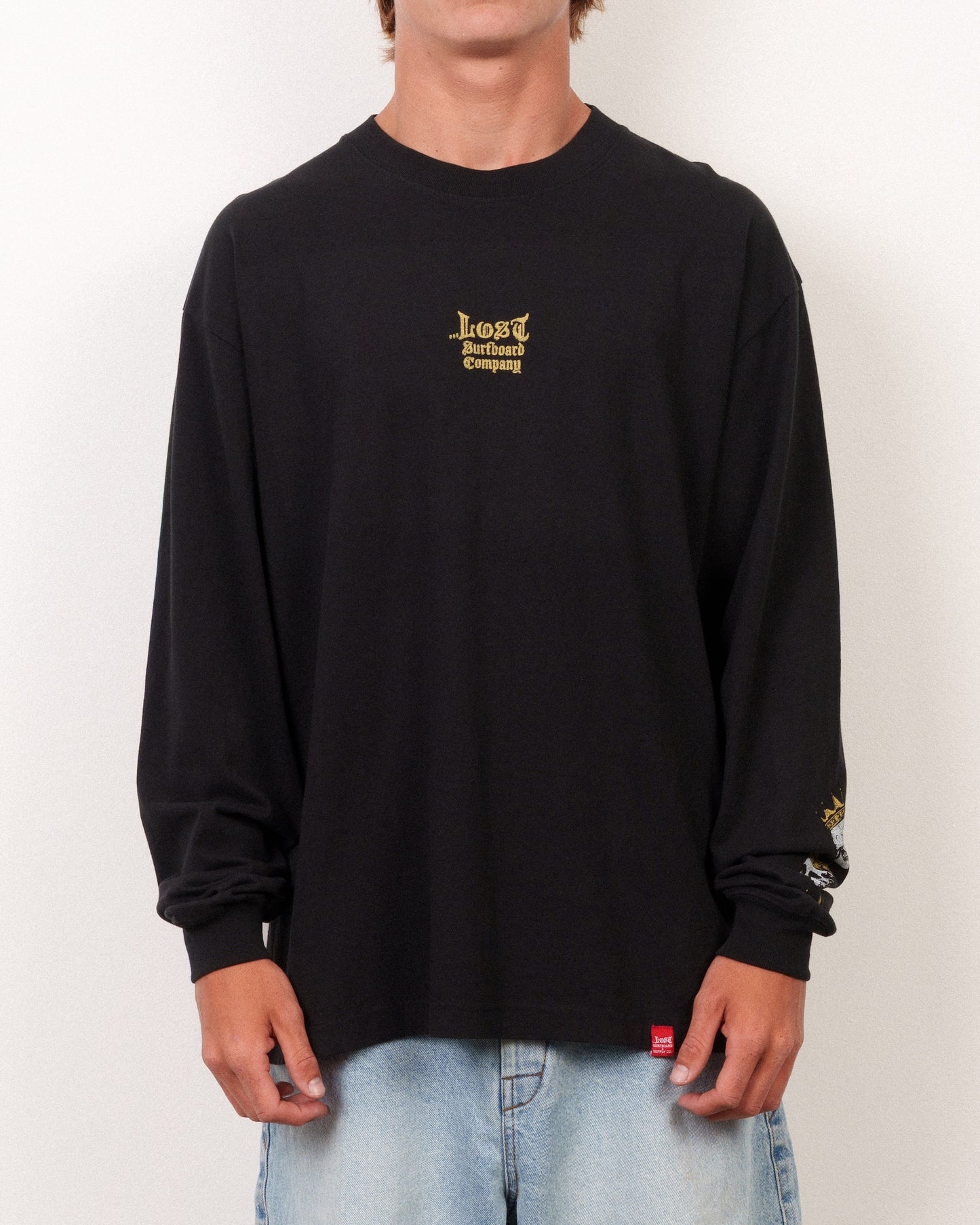 Mayhem Flannel Long Sleeve Tee Black
