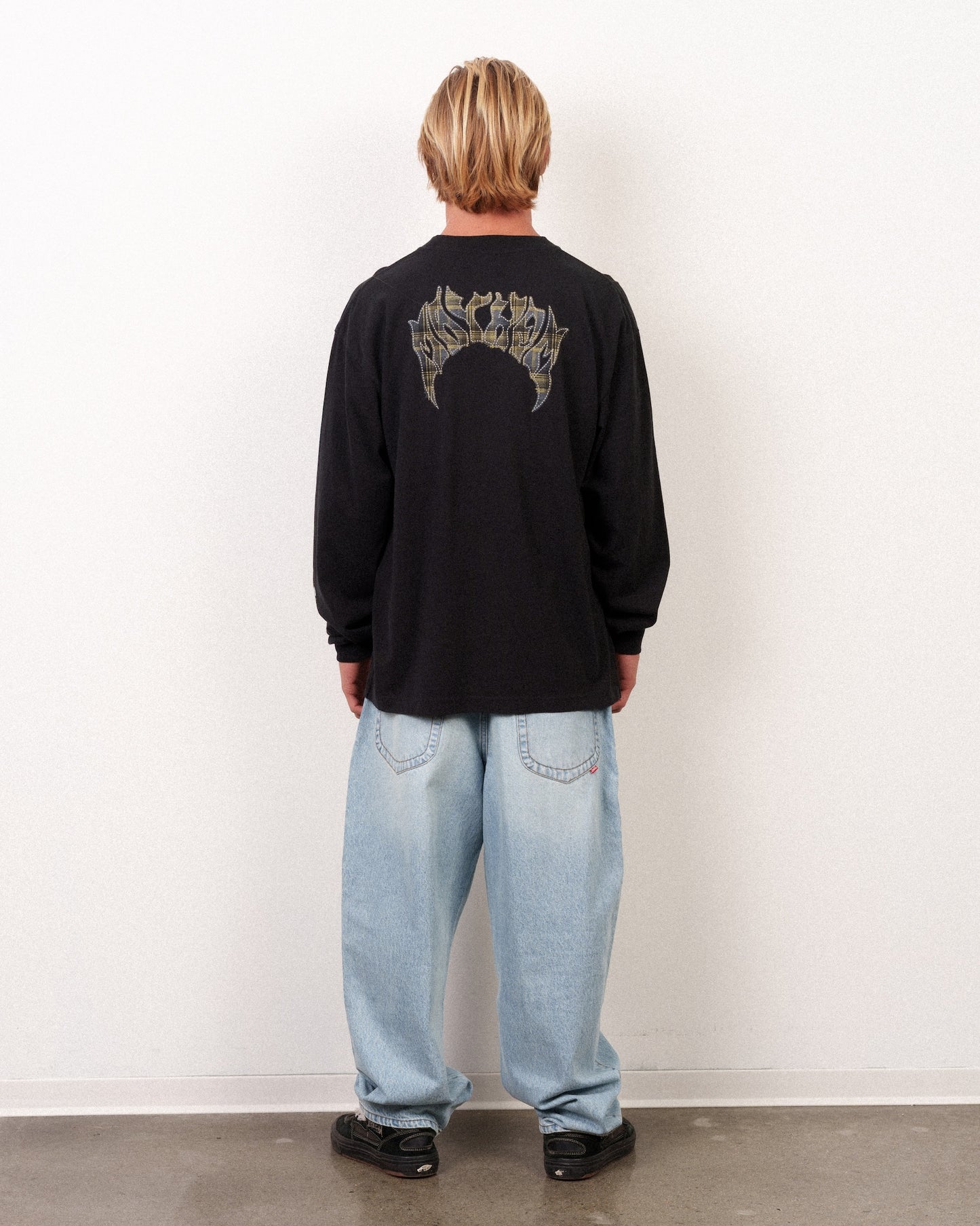 Mayhem Flannel Long Sleeve Tee Black