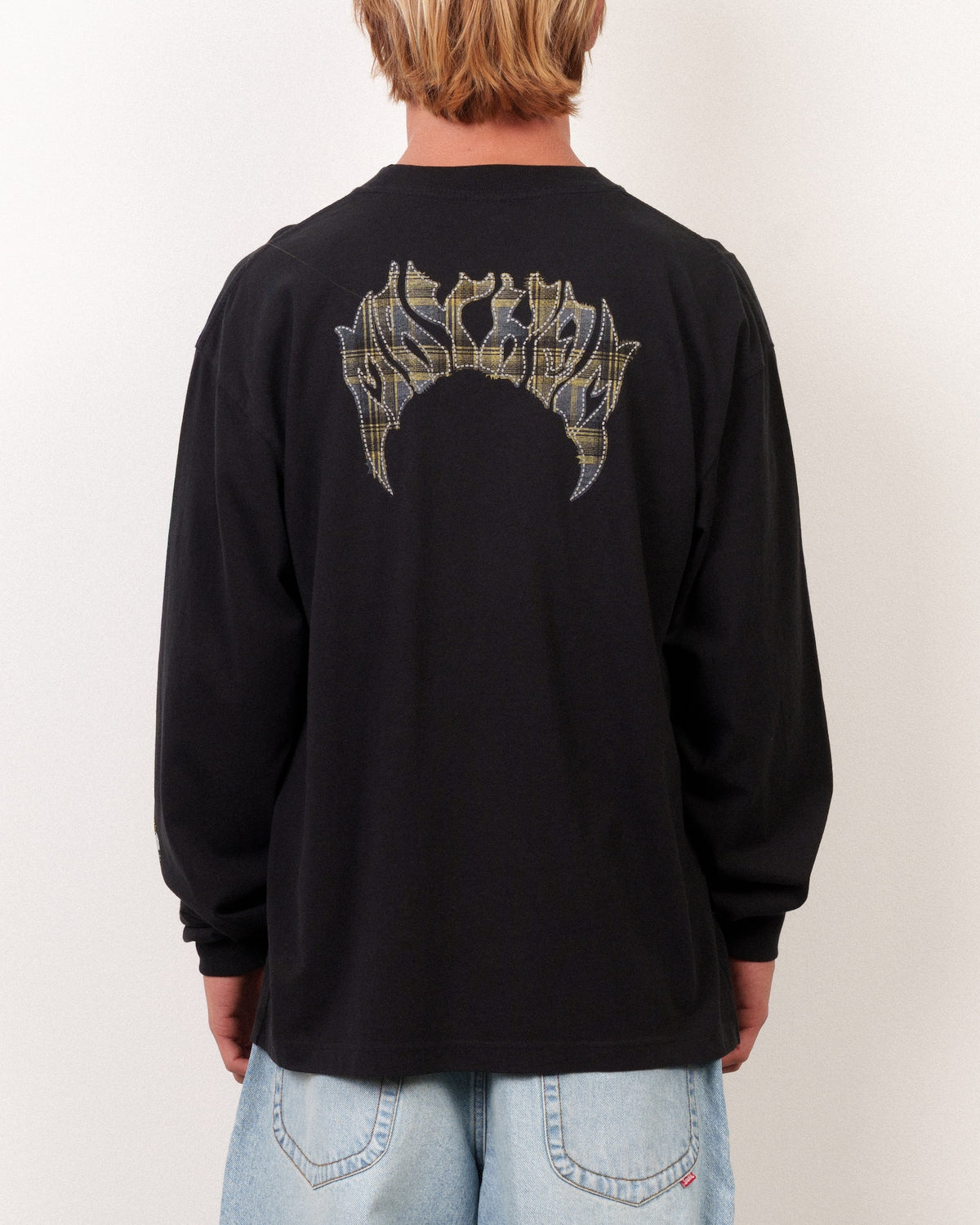 Mayhem Flannel Long Sleeve Tee Black