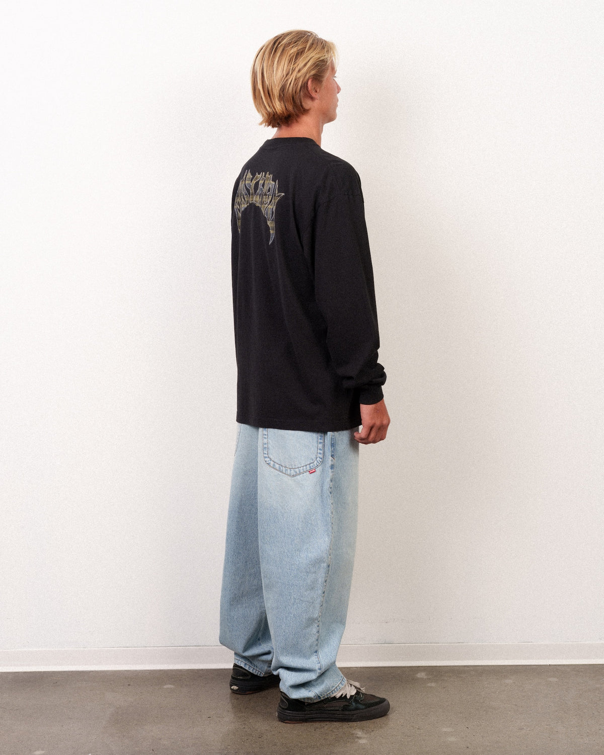 Mayhem Flannel Long Sleeve Tee Black