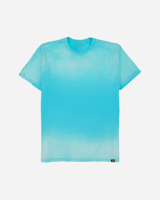 Fader Wash Tee Cyan Spray