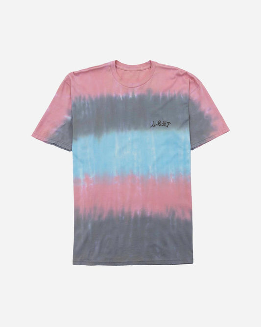 Waterway Wash Tee Bleached Aqua Tie Dye