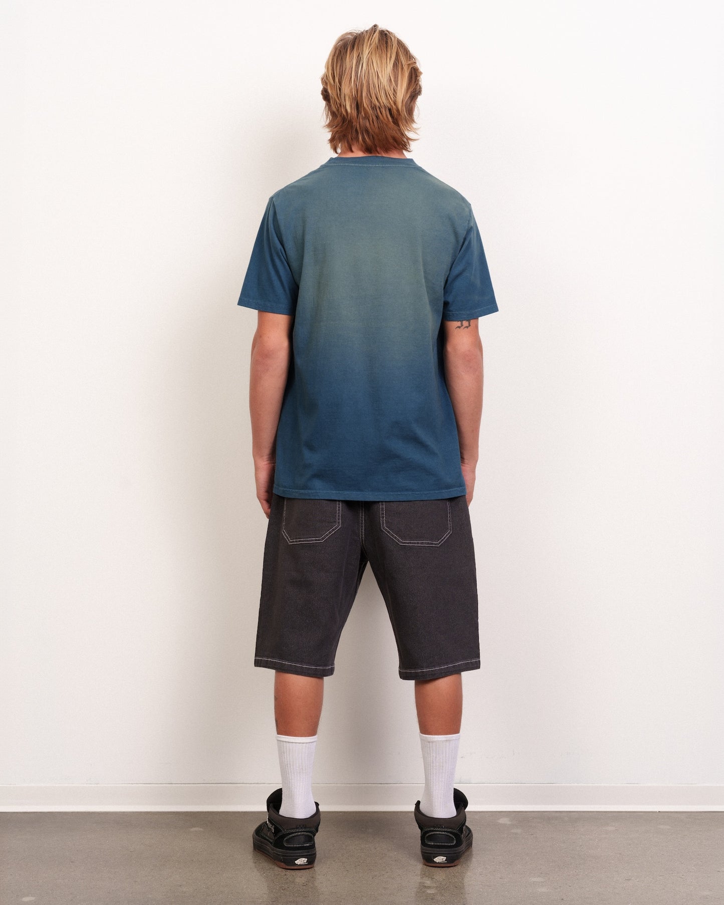 Crown Logo Wash Tee Harbor Blue Spray