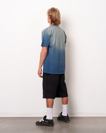 Crown Logo Wash Tee Harbor Blue Spray