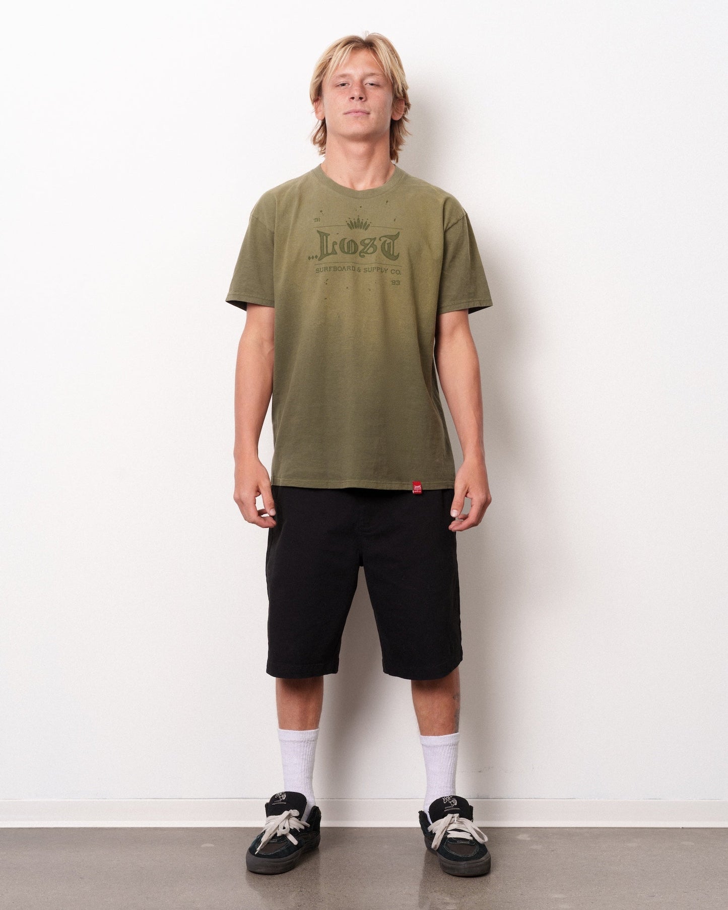 Crown Logo Wash Tee Surplus Green Spray