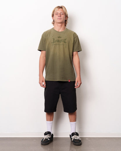 Crown Logo Wash Tee Surplus Green Spray