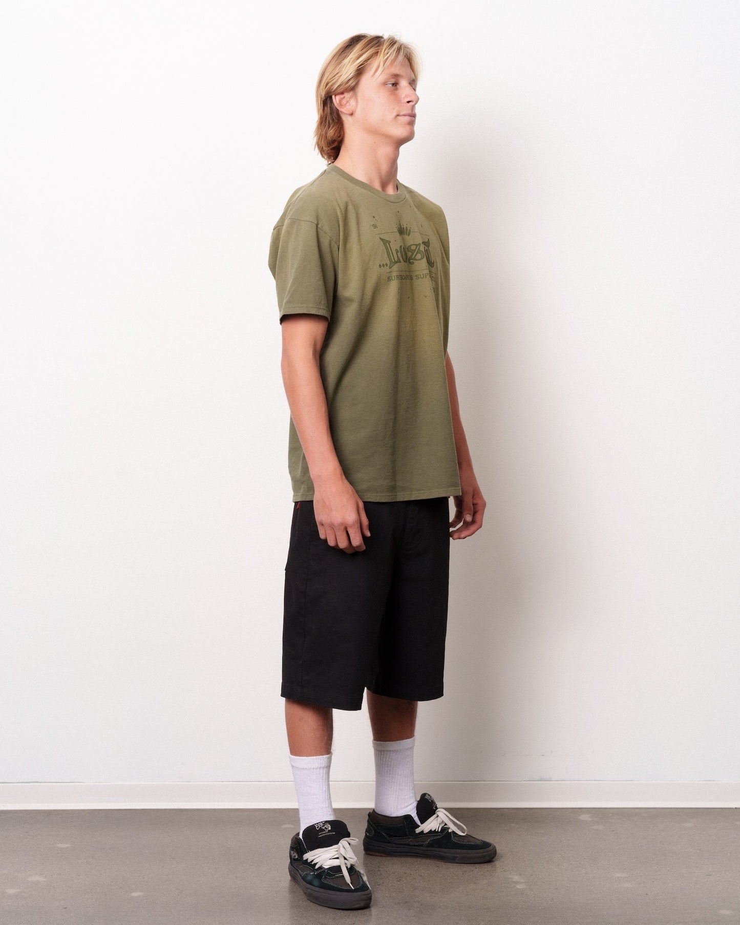 Crown Logo Wash Tee Surplus Green Spray