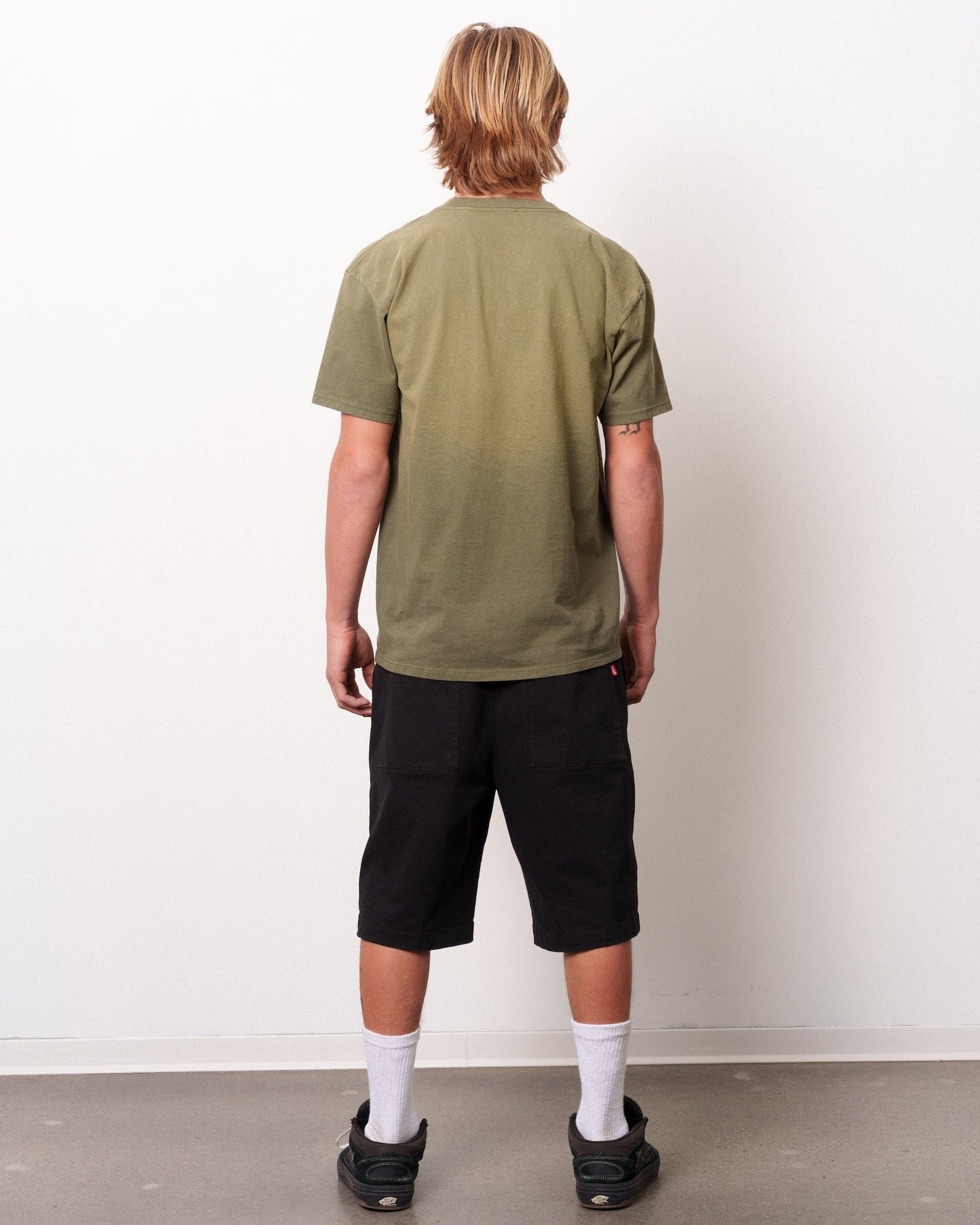 Crown Logo Wash Tee Surplus Green Spray