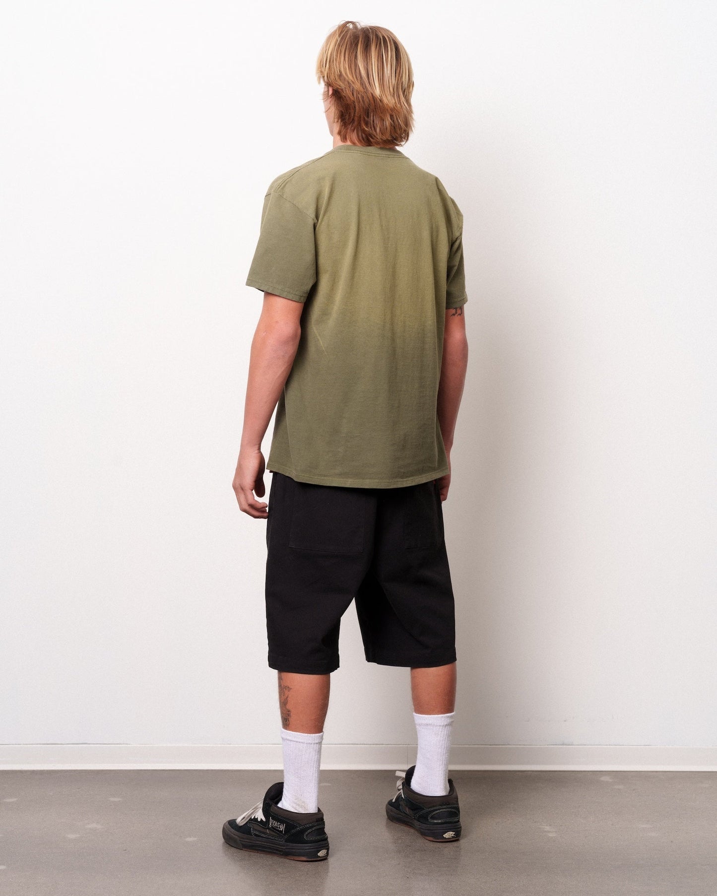 Crown Logo Wash Tee Surplus Green Spray