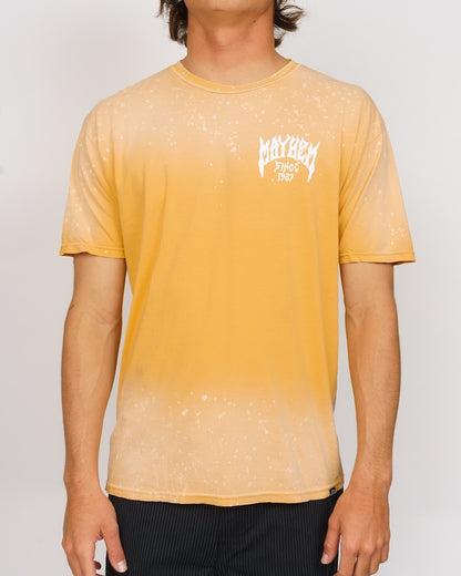 Mayhem Since 87 Tee Vintage Gold Spray