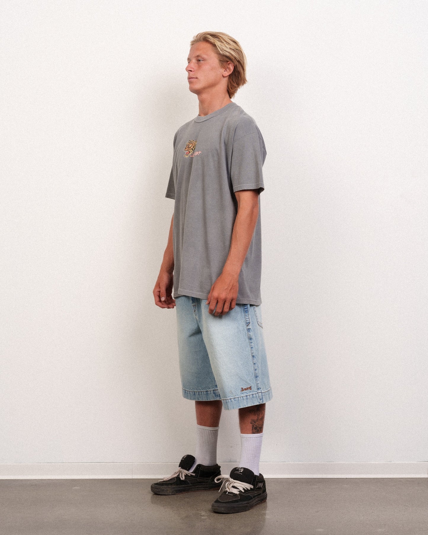 Bali Lam Wash Tee Stormy Grey