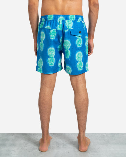 Risky Beachshort Alien Artifact Blue