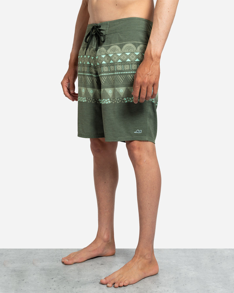Stab Boardshort Geo Stripe Dark Green – Lost Enterprises