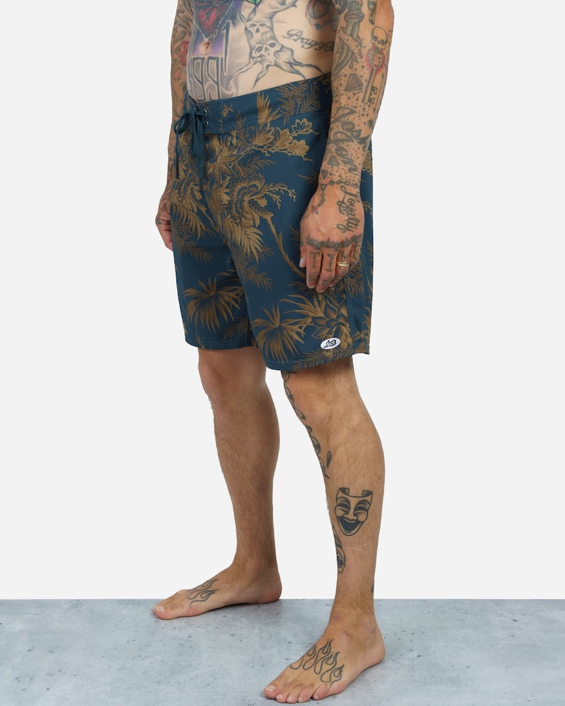 Layback Boardshort Tranquil Pond Blue