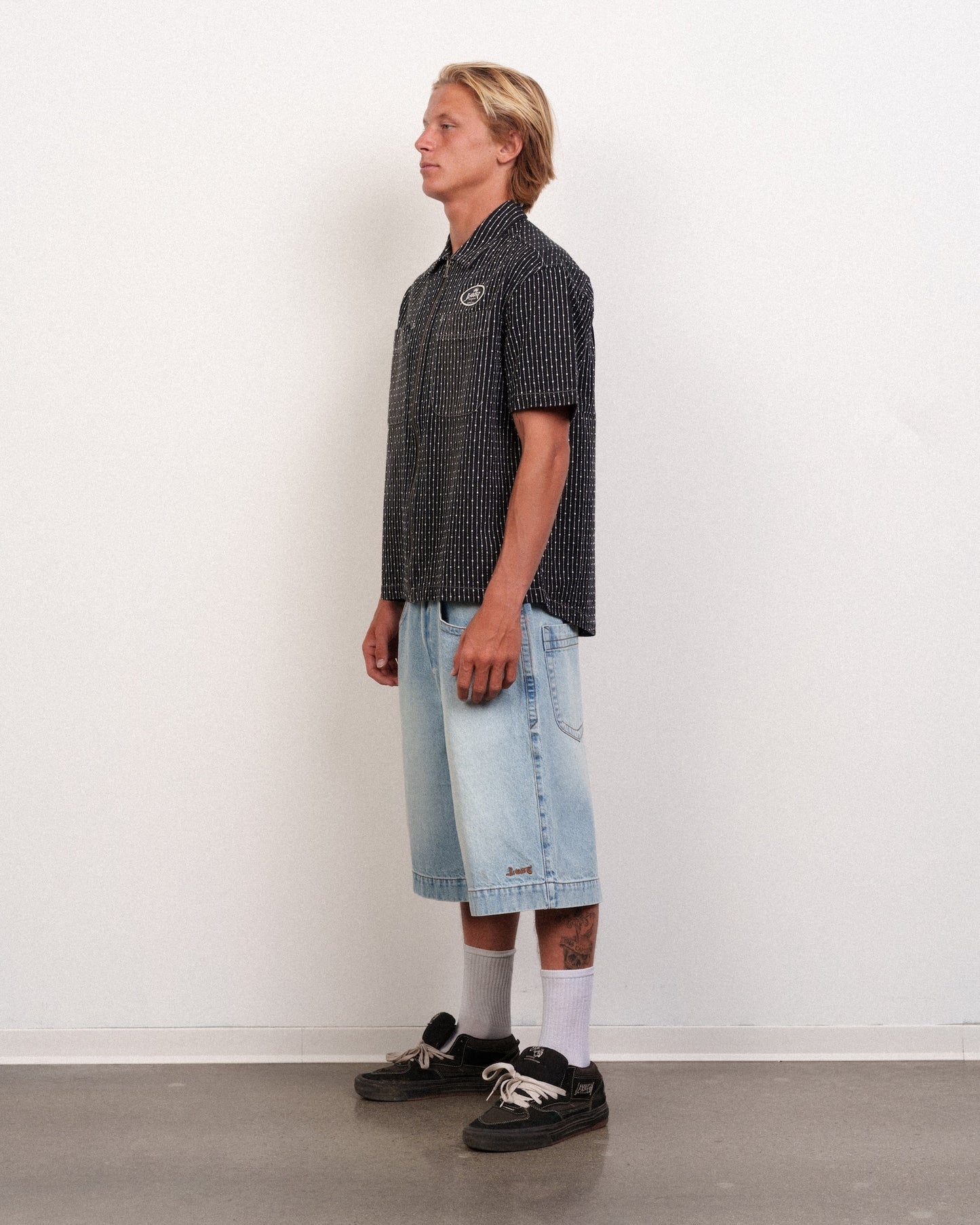 Gassed Woven Black / Natural