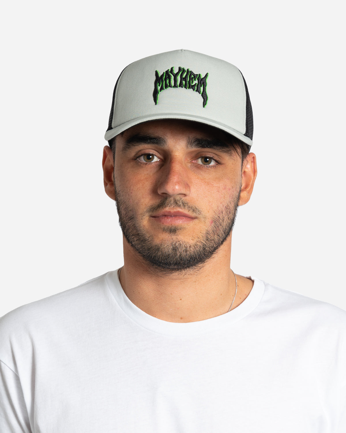 Mayhem Embroidered Trucker Grey