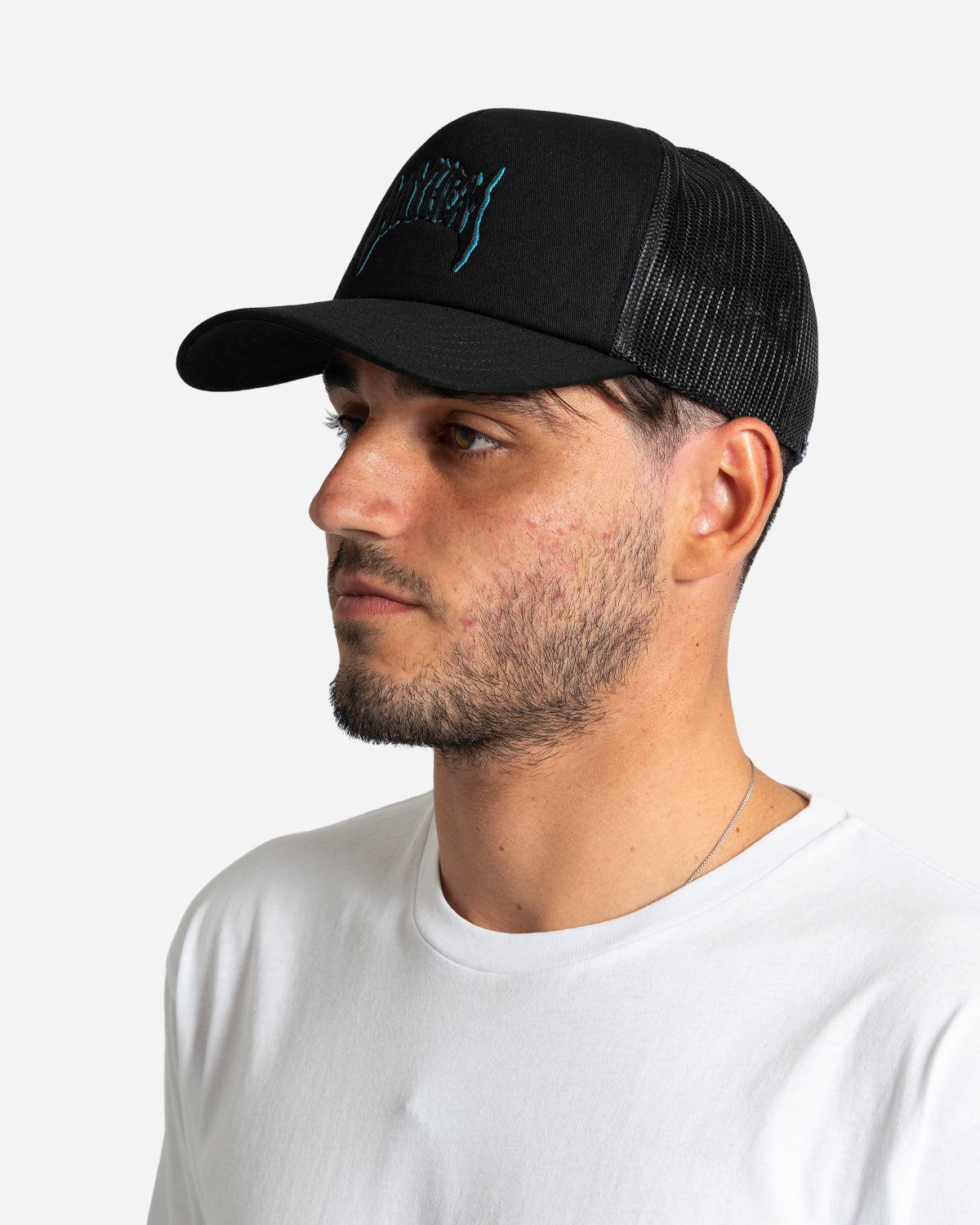 Mayhem Embroidered Trucker Black