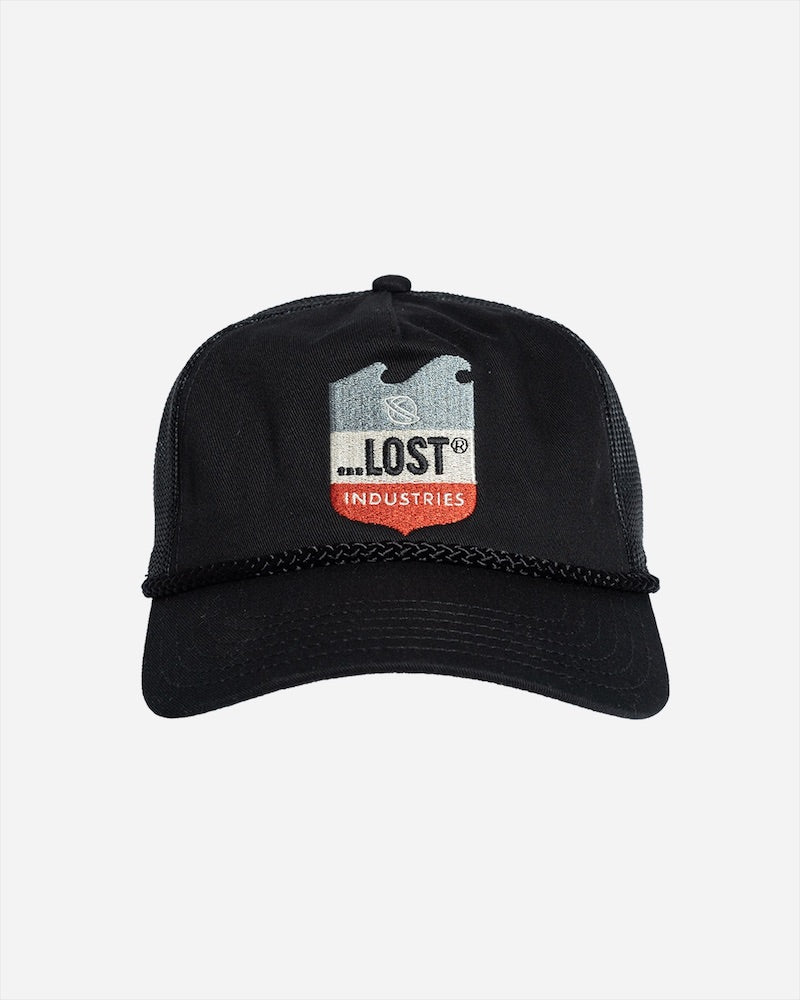 Emblem Trucker Hat Black