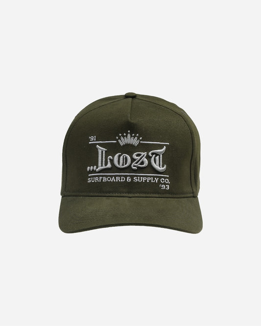 Crown Logo Snapback Dark Olive