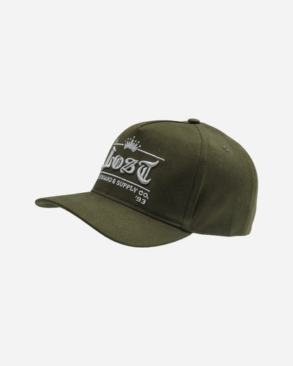 Crown Logo Snapback Dark Olive
