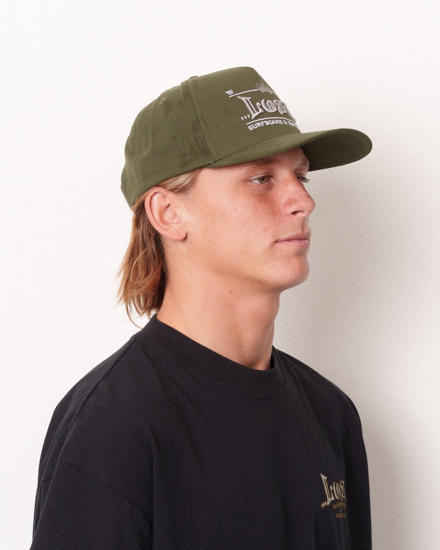Crown Logo Snapback Dark Olive