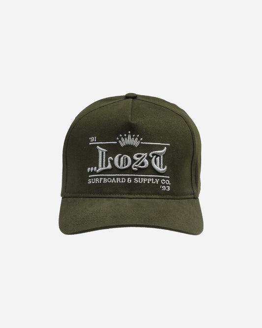 Crown Logo Snapback Dark Olive