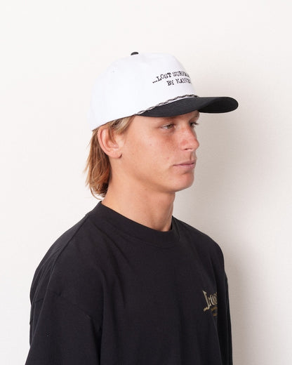Lost Mayhem Text Snapback White