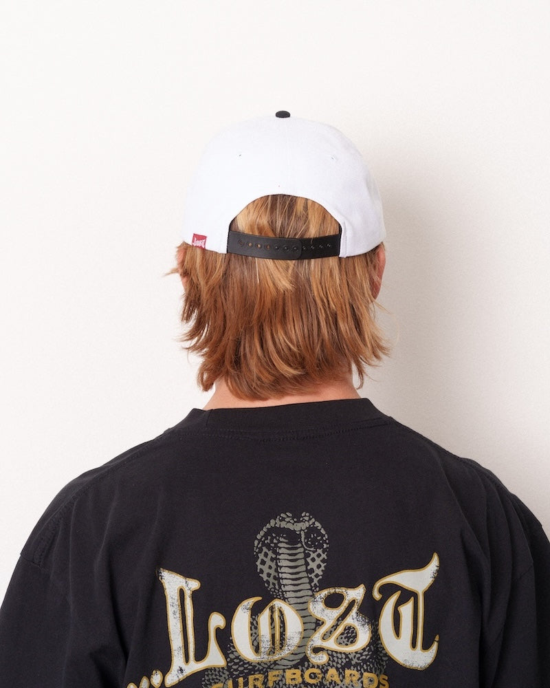 Lost Mayhem Text Snapback White