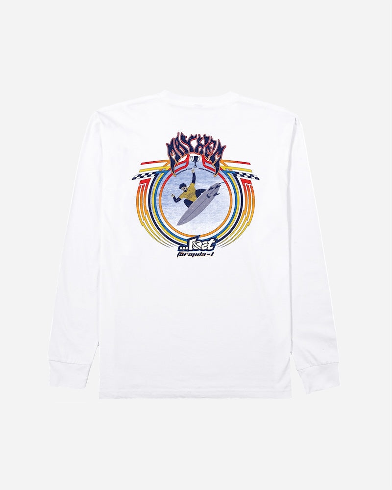 Formula-1 Mayhem Long Sleeve Tee White